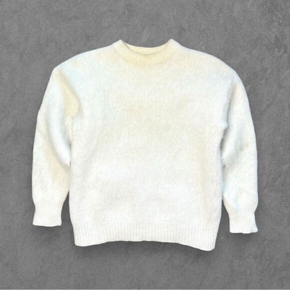 Tidi Sweaters - Vtg 70s Tidi Cream Mohair Fuzzy Sweater, Soft Long Hair, Mom Grandma S 60s
